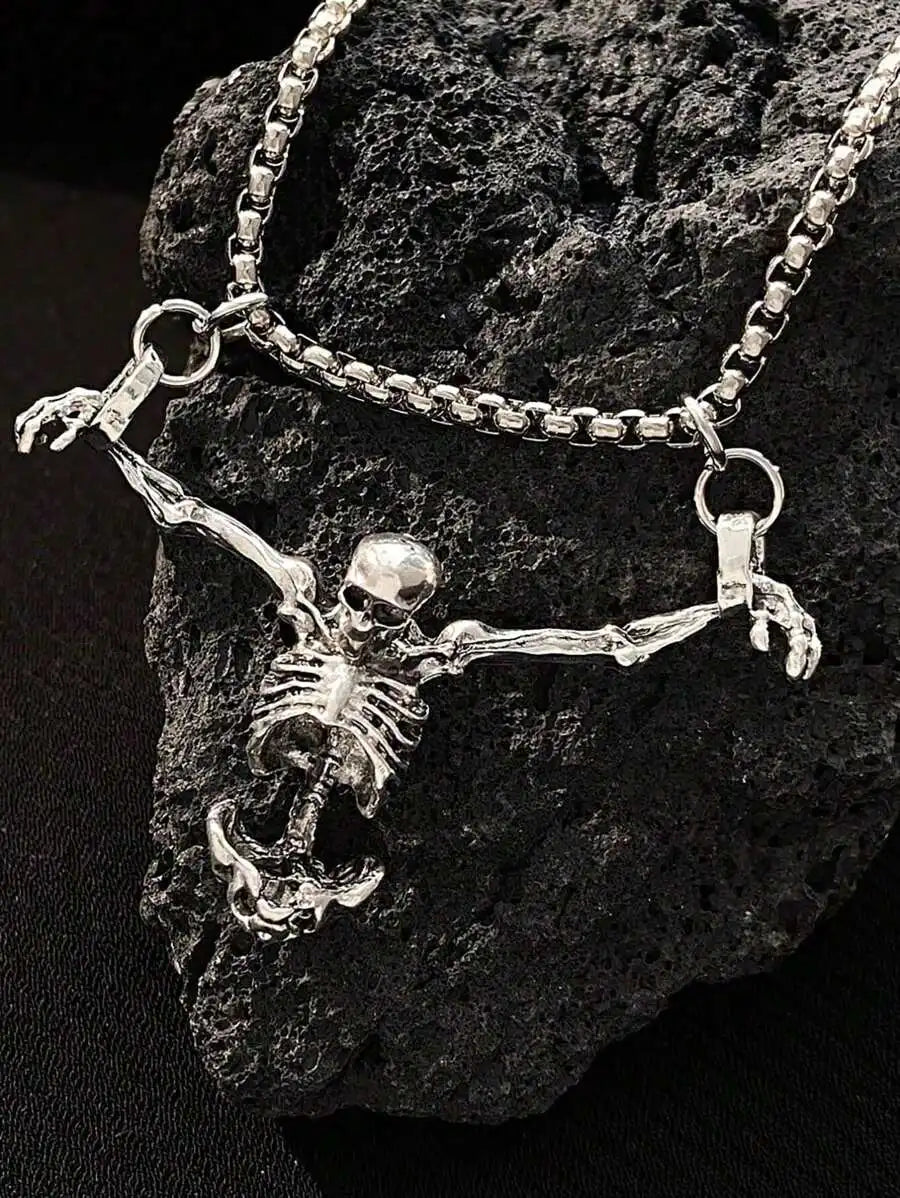 Vintage Gothic Bat Pendant Necklace With Punk Inspired Alternative Statement Chain Design