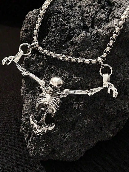 Vintage Gothic Bat Pendant Necklace With Punk Inspired Alternative Statement Chain Design