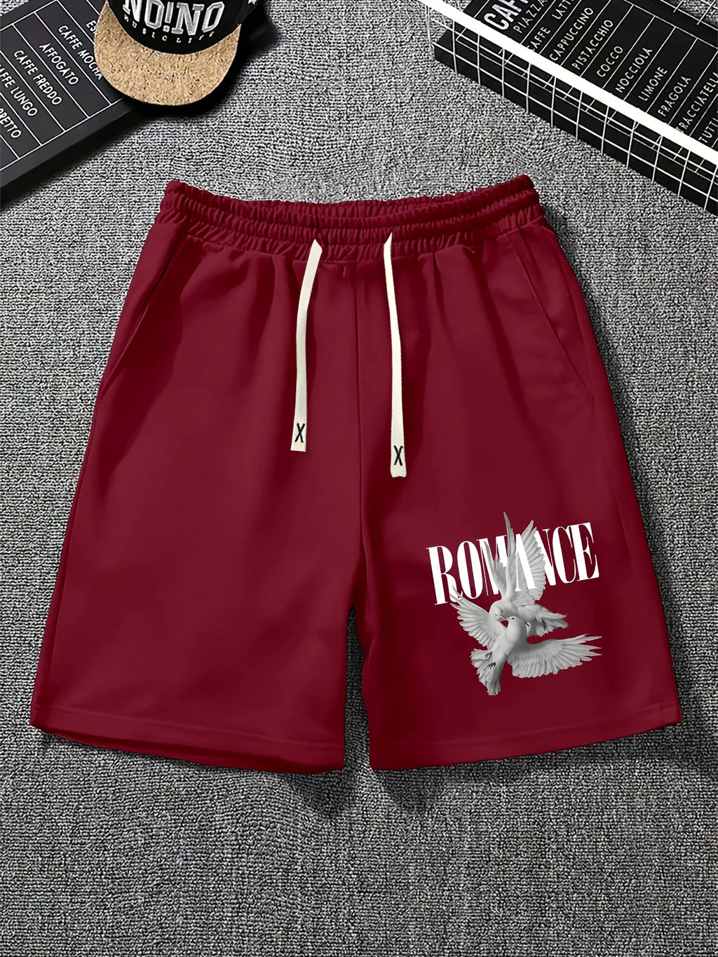 Men's Relaxed Graphic Shorts with Drawstring Waist and Lightweight Everyday Casual Comfort