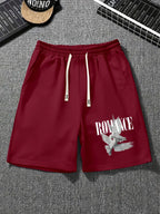 Men's Relaxed Graphic Shorts with Drawstring Waist and Lightweight Everyday Casual Comfort