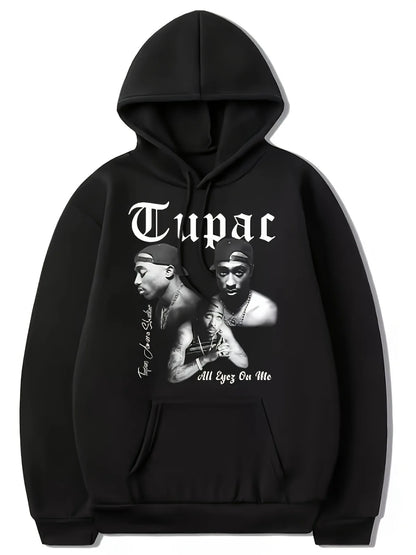 Streetwear Graphic Hoodie with Vintage Portrait Artwork and Relaxed Urban Pullover Fit