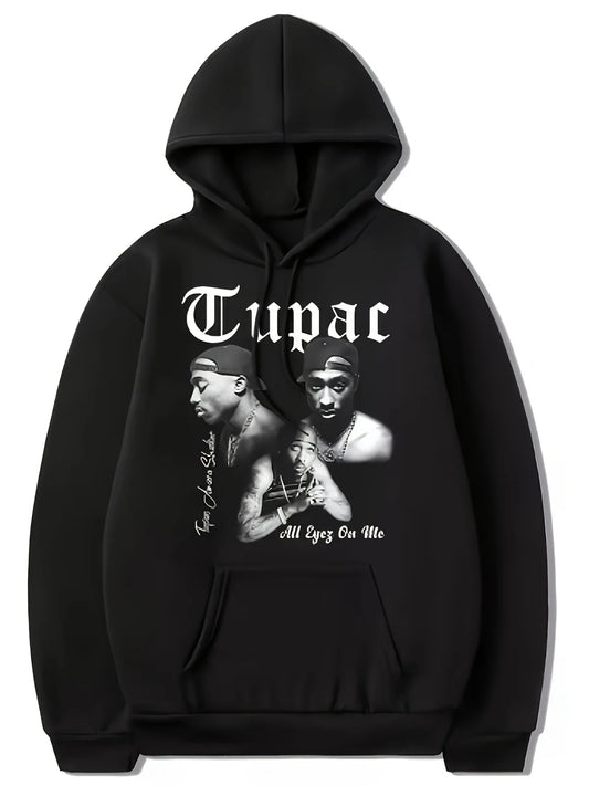 Streetwear Graphic Hoodie with Vintage Portrait Artwork and Relaxed Urban Pullover Fit