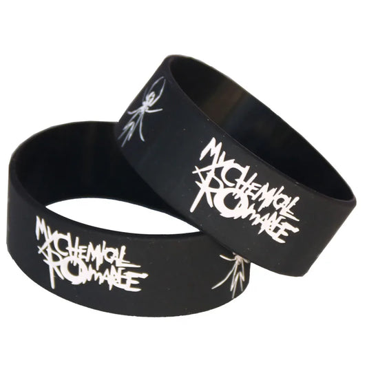 Alternative Graphic Silicone Wristband for Punk and Scene Fashion Styling