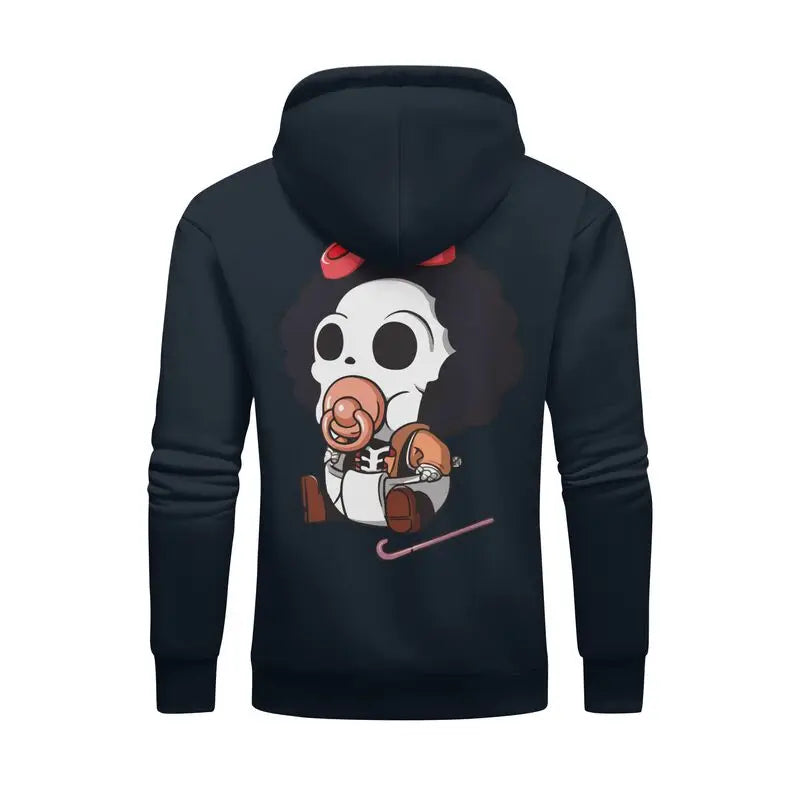 Anime Skull Character Hoodie with Kawaii Streetwear Aesthetic