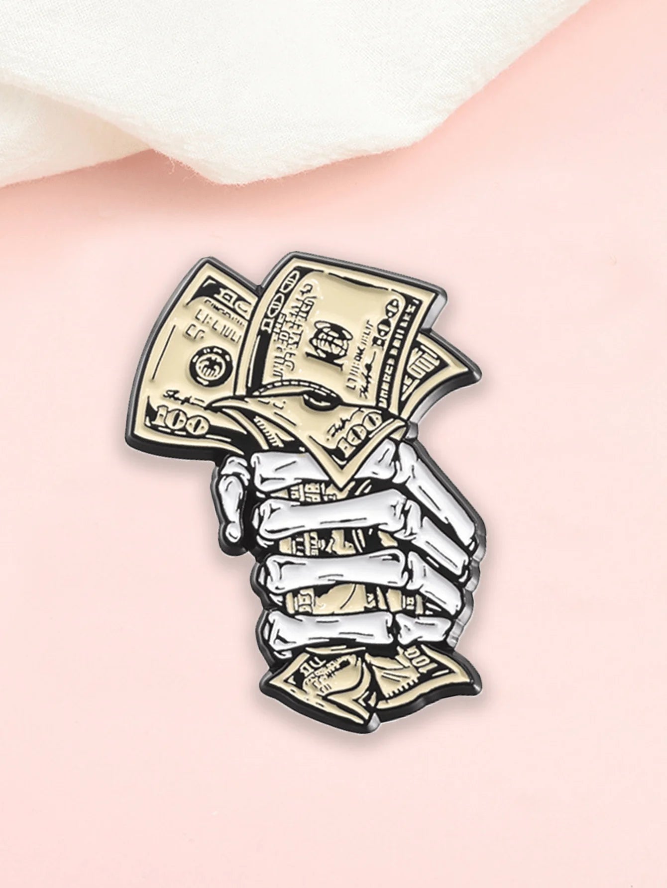 Detailed Skull Statement Enamel Pin for Gothic Punk Alternative Outfits