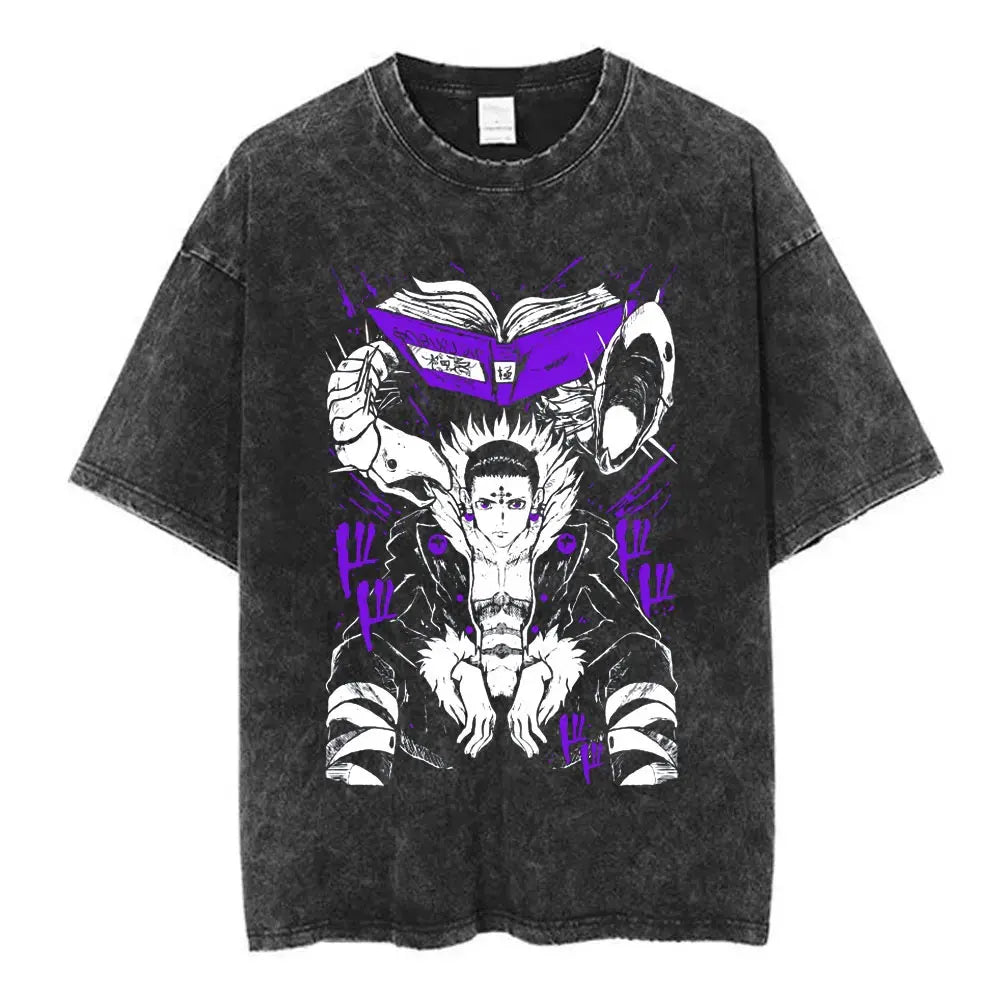 Anime Goth Chaos Emblem Oversized Vintage Streetwear Graphic T-Shirt