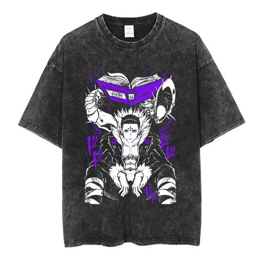 Anime Goth Chaos Emblem Oversized Vintage Streetwear Graphic T-Shirt