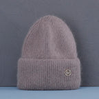 Soft Rabbit Fur Knit Beanie for Everyday Casual Outdoor Winter Fashion and Comfort Style