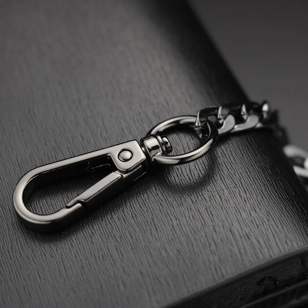 Classic Punk Wallet Chain with Ring Detail for Alternative Streetwear Looks