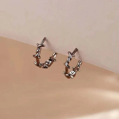 Thorn Hoop Earrings Gothic Punk Alternative Statement Jewelry