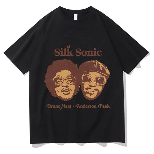 Vintage Portrait Graphic Cotton T-Shirt with Retro Music-Inspired Streetwear Style