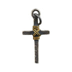 Wrapped Cross Pendant Necklace for Gothic Punk and Alternative Streetwear Styling