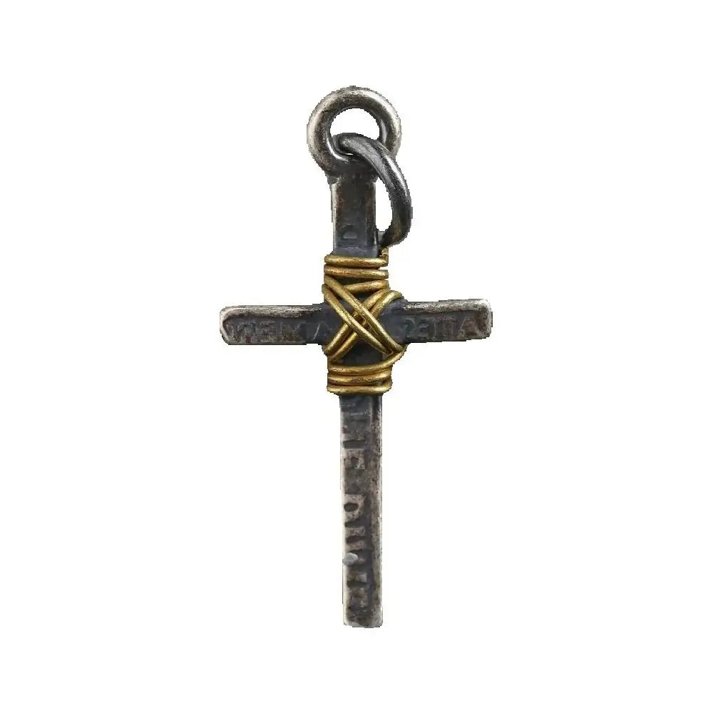 Wrapped Cross Pendant Necklace for Gothic Punk and Alternative Streetwear Styling