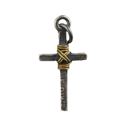 Wrapped Cross Pendant Necklace for Gothic Punk and Alternative Streetwear Styling