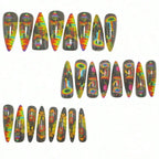 Psychedelic Alternative Stiletto Press-On Nail Art Set