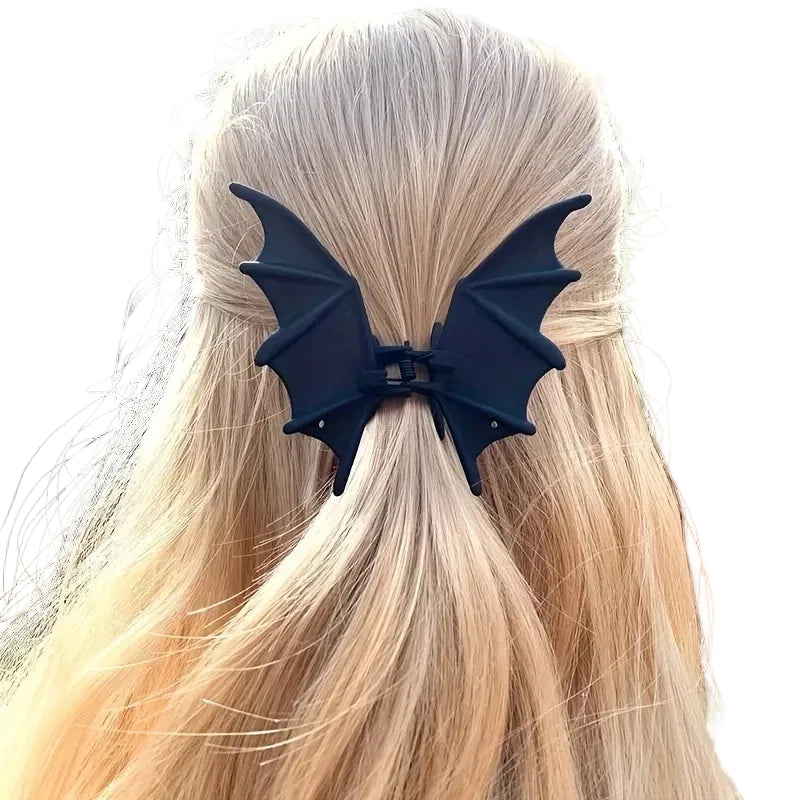 Gothic Bat Wing Hair Claw Clip Alternative Statement Hairstyle Accessory