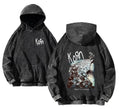 Anime Goth Oversized Hoodie With Vintage Graphic Streetwear Artwork
