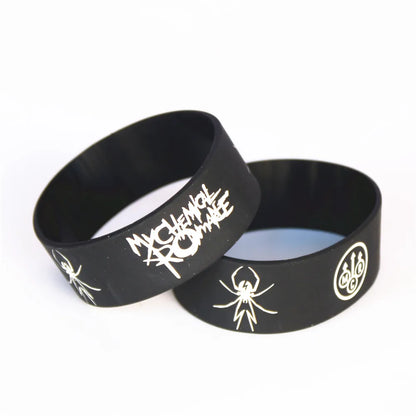 Alternative Graphic Silicone Wristband for Punk and Scene Fashion Styling