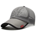 Unisex Breathable Mesh Baseball Cap with Embroidered Detail for Casual Outdoor Everyday Style