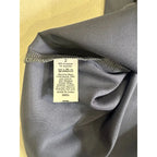 Slate Blue Satin-Finish Chemise with Strappy Back and Sheer Lace Bodice