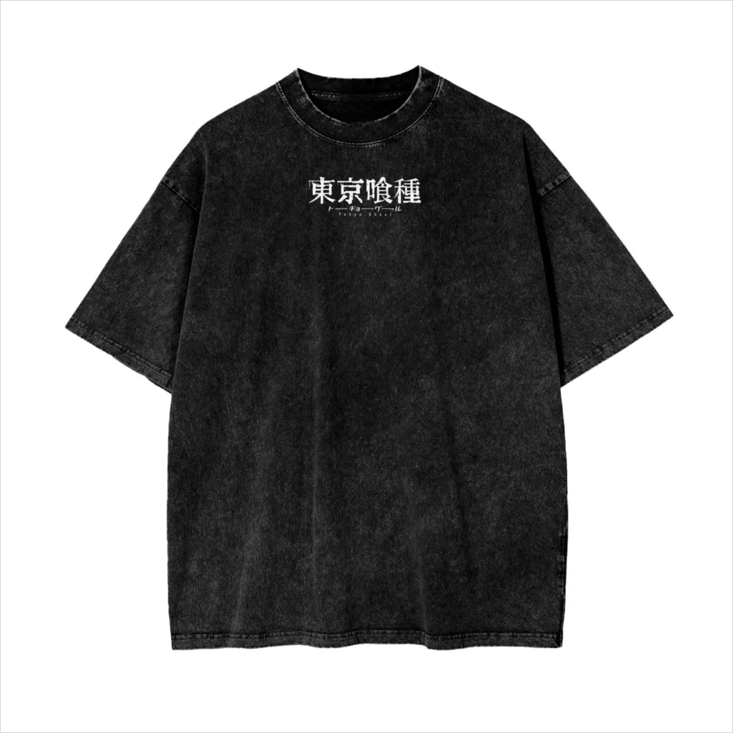 Vintage Anime Goth Typography Tee With Distressed Alternative Streetwear Style