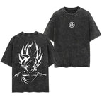 Dark Anime Devil Hunter Oversized Vintage Streetwear Graphic T-Shirt
