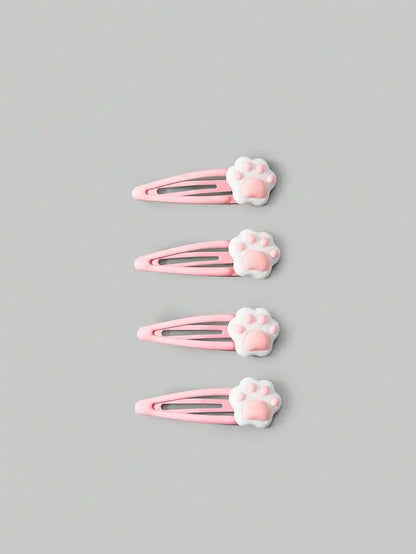 Skull Accent Hair Clip Set Cute Gothic Alternative Fashion Accessories