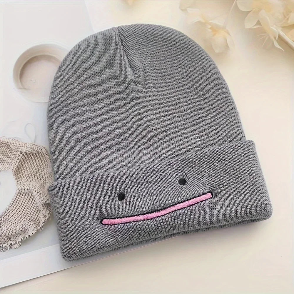 Minimalist Embroidered Acrylic Knit Beanie for Casual Streetwear Winter Everyday Fashion and Comfort