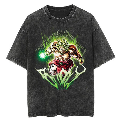 Minimal Anime Retro Oversized Vintage Wash Streetwear Graphic T-Shirt