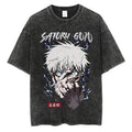 Vintage Washed Oversized Graphic Streetwear Tee with Bold Illustrated Energy Design