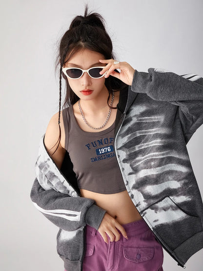 Women's Oversized Zip-Up Streetwear Hoodie with Relaxed Fit for Everyday Casual Layering