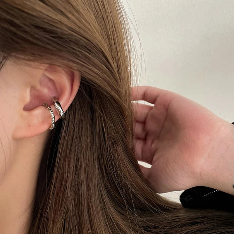 Irregular Geometric Ear Cuff for Punk Alternative Fashion Styling