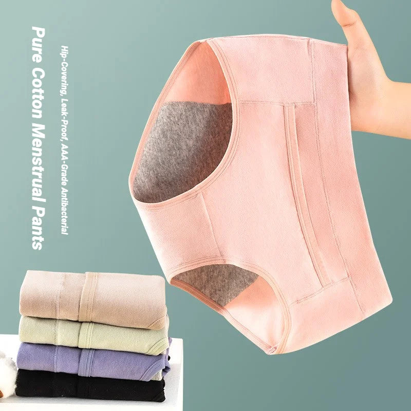 Four-Piece High-Waisted Leak-Proof Menstrual Brief Set