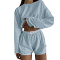Women's Oversized Sweatshirt and Shorts Co-Ord Set Casual Lounge Outfit