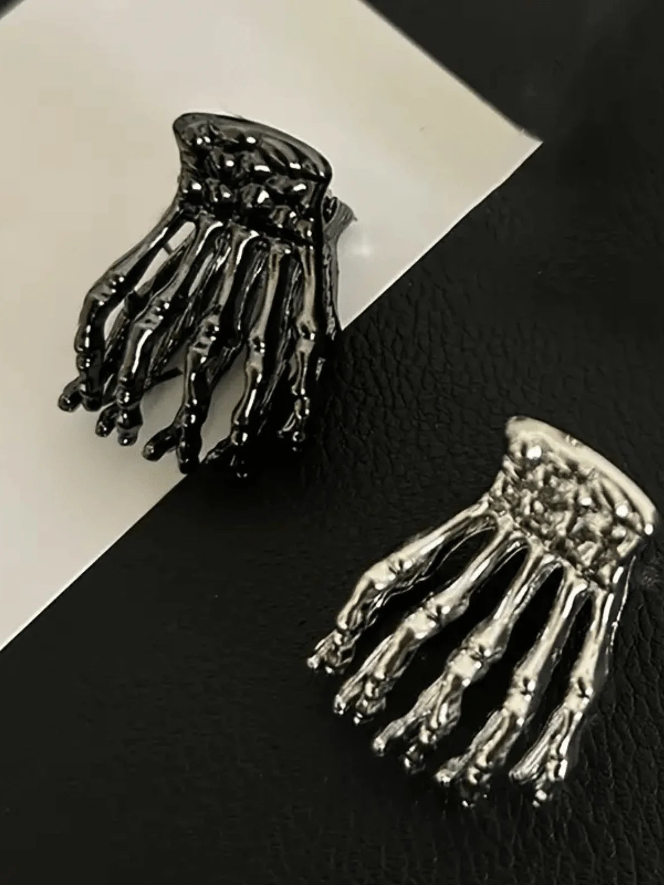 Skeleton Hand Hair Claw Clip Gothic Punk Statement Fashion Accessory
