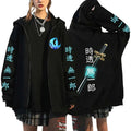Sword Spirit Zip Hoodie with Manga Streetwear Artwork