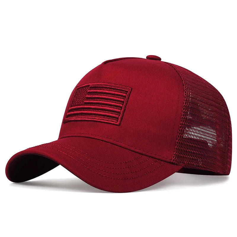 Unisex Breathable Mesh Baseball Cap with Embroidered Patch for Casual Outdoor Everyday Wear