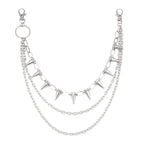 Layered Spike Chain Belt Accessory for Punk, Grunge and Gothic Outfits