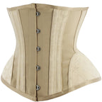 Black Underbust Corset Waist Cincher with Textured Floral Side Panels