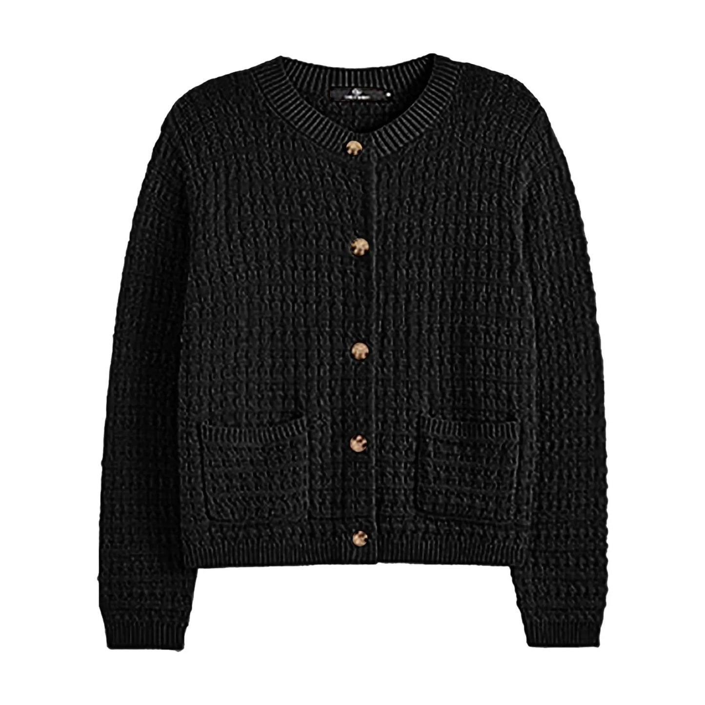 Women's Button Front Knit Cardigan Sweater with Relaxed Everyday Silhouette