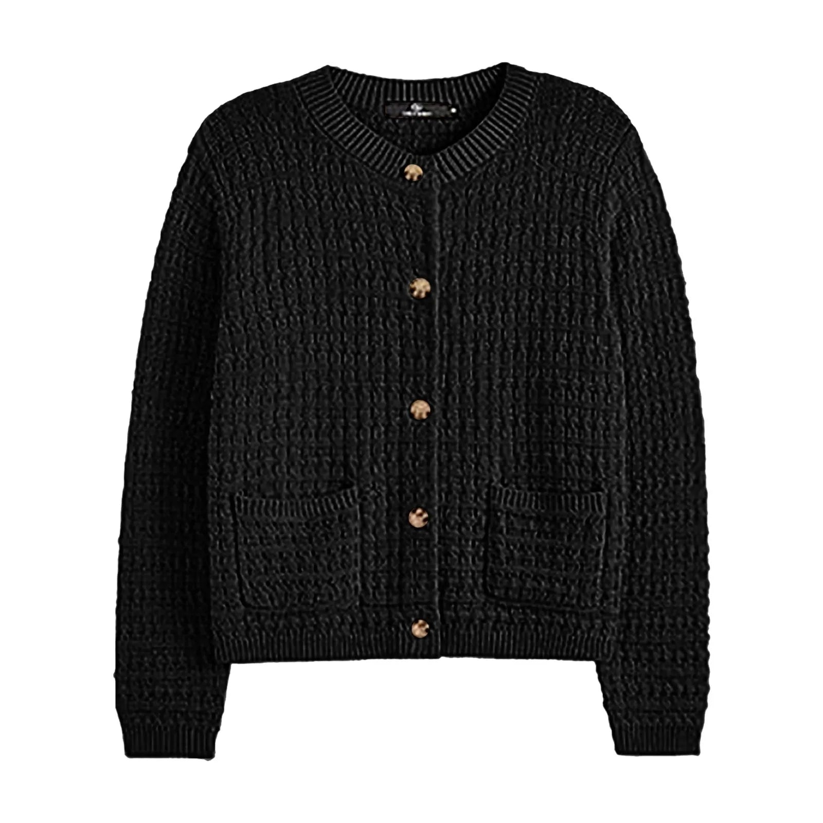 Women's Button Front Knit Cardigan Sweater with Relaxed Everyday Silhouette