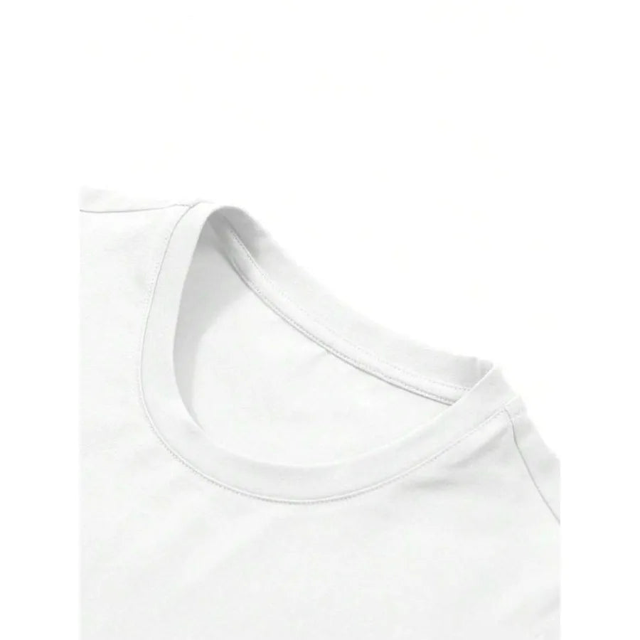 Flame Graphic Crop Tee with Motorcycle Inspired Artwork and Y2K Style