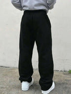 Men's Loose Fit Casual Knit Sweatpants with Relaxed Straight Leg Everyday Streetwear Style