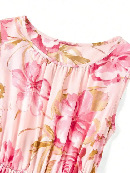 Vintage Floral Midi Dress with Soft Gothic Coquette Fashion Aesthetic