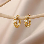 Celestial Star Hoop Earrings Y2K Alternative Fashion Statement Jewelry