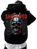Shadow Skull Graphic Hoodie with Gothic Anime Streetwear Design