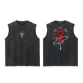 Anime Cosmic Skull Art Sleeveless Streetwear Tank Top