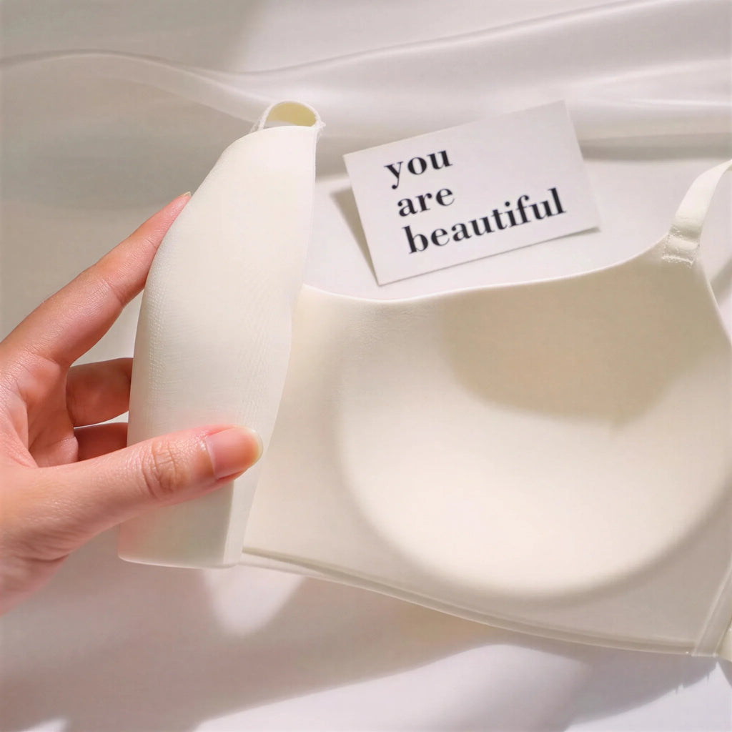 Seamless Wire-Free Molded Bra with Double-Strap Detailing