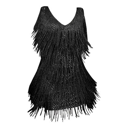Sequin Tassel Backless Bodycon Mini Dress for Festival and Nightlife Styling