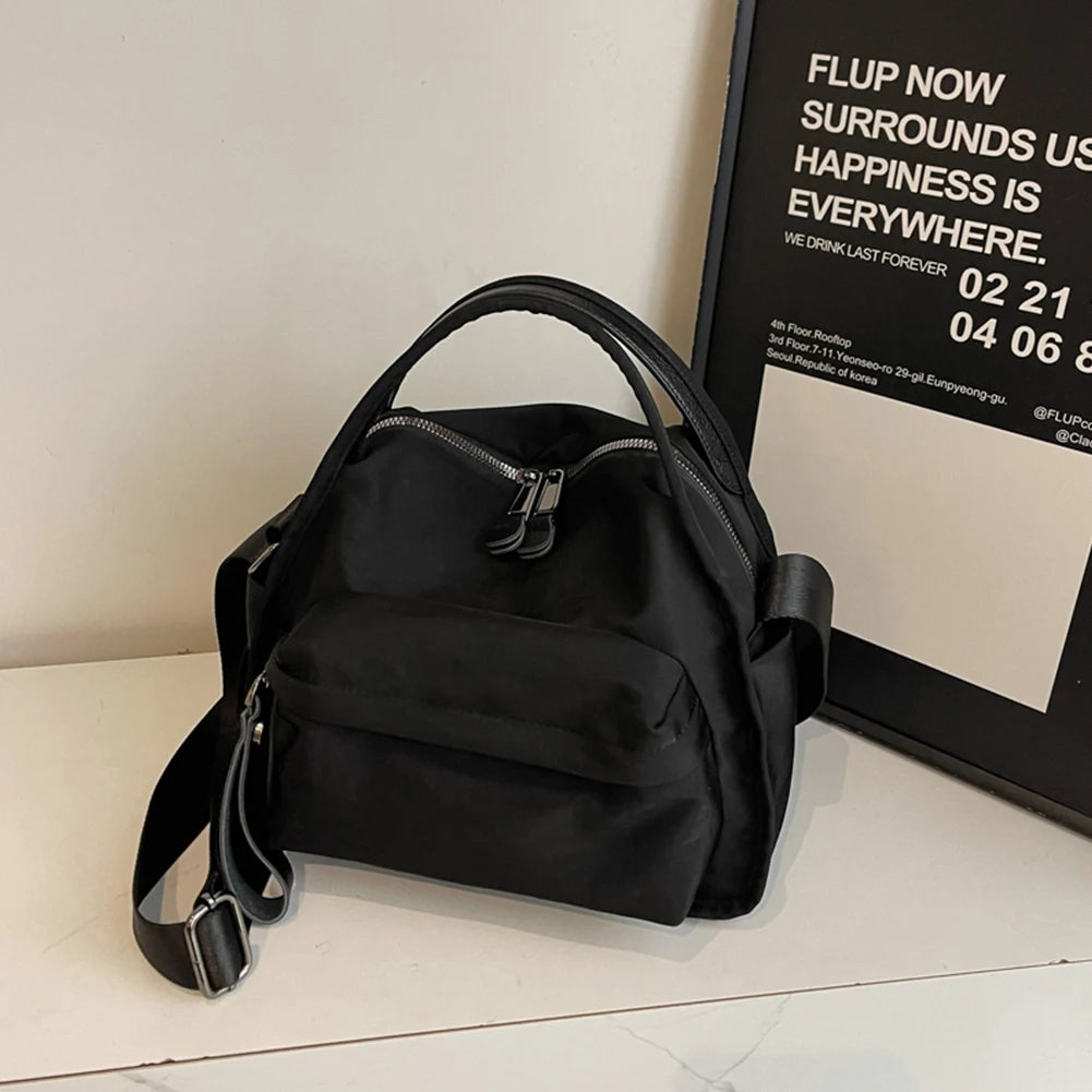 Large Capacity Oxford Cloth Bowling Crossbody Bag with Adjustable Shoulder Strap